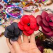 Elegancka biżuteria z kolorowych tkanin satyny szyfonu i tiulu